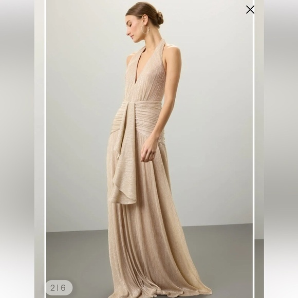 PatBO Dresses & Skirts - PatBO Lurex Draped Maxi Dress
